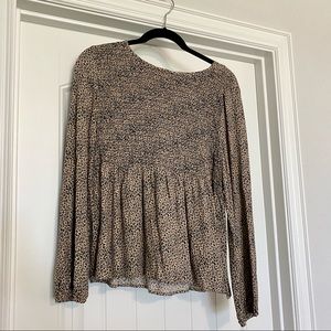 🐆Smocked Leopard Top🐆